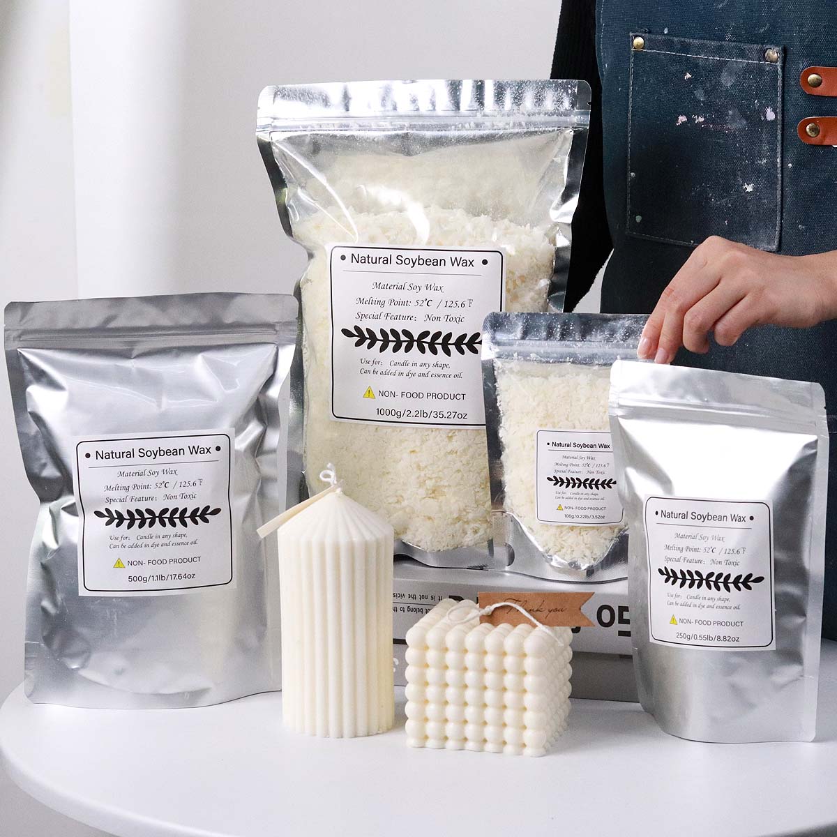 Soy Wax Flake - 500G/1Kg Serpihan Lilin Kedelai Alami DIY