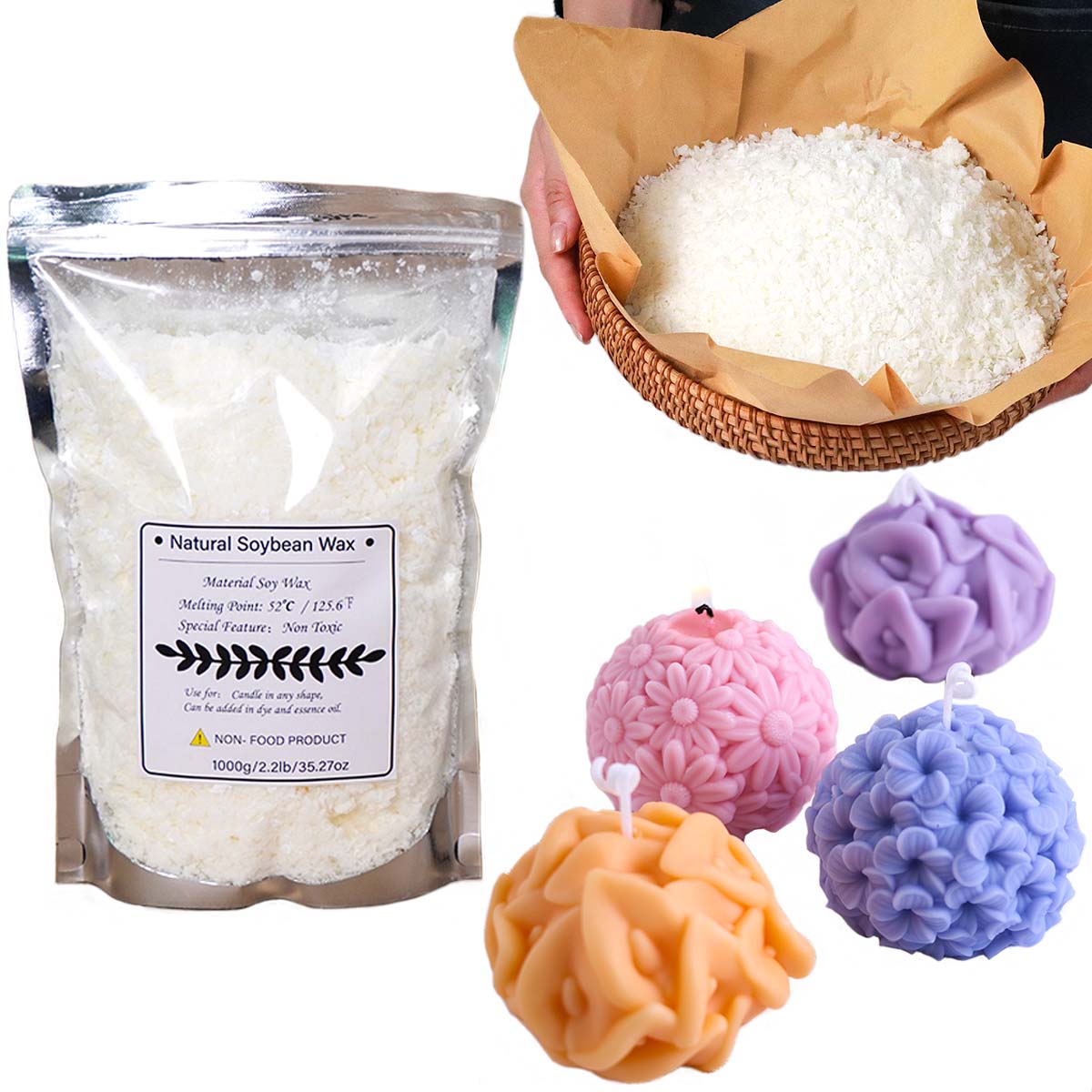 100/250/500/1000G Serpihan Lil - Soy Wax Flake ulasan dan harga